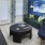 a room with a couch and a table